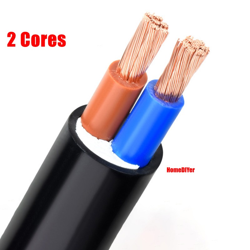 RVV Multi Core Flexible Copper Cable Stranded Black Sheathed Wire 2/3/4/5 Cores