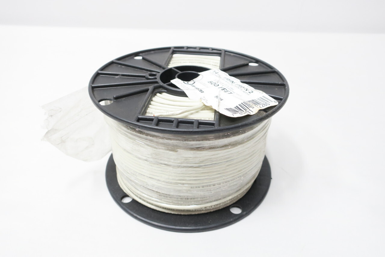 Alan Wire 14N621 Thhn-thwn-2 White Machine Tool Wire 14awg 500ft