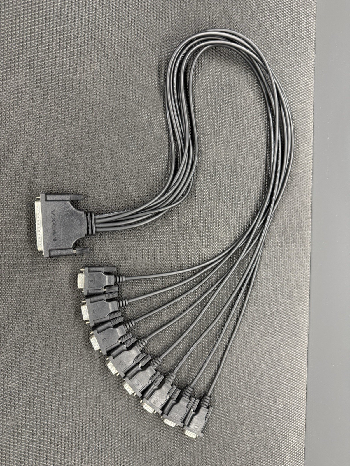 Moxa Opt8D 8 ports RS-232 octopus cable with male DB9 connectors