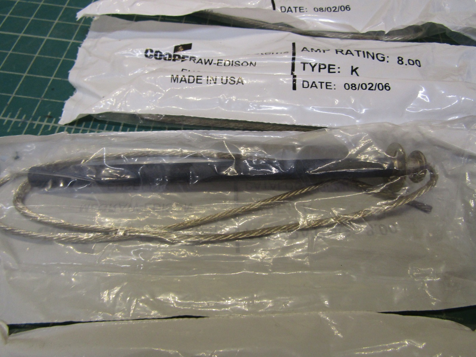 Lot of 7 – Cooper Power Systems FL24K8 FUSELINK 8.00 Amp Type K. New in Packages