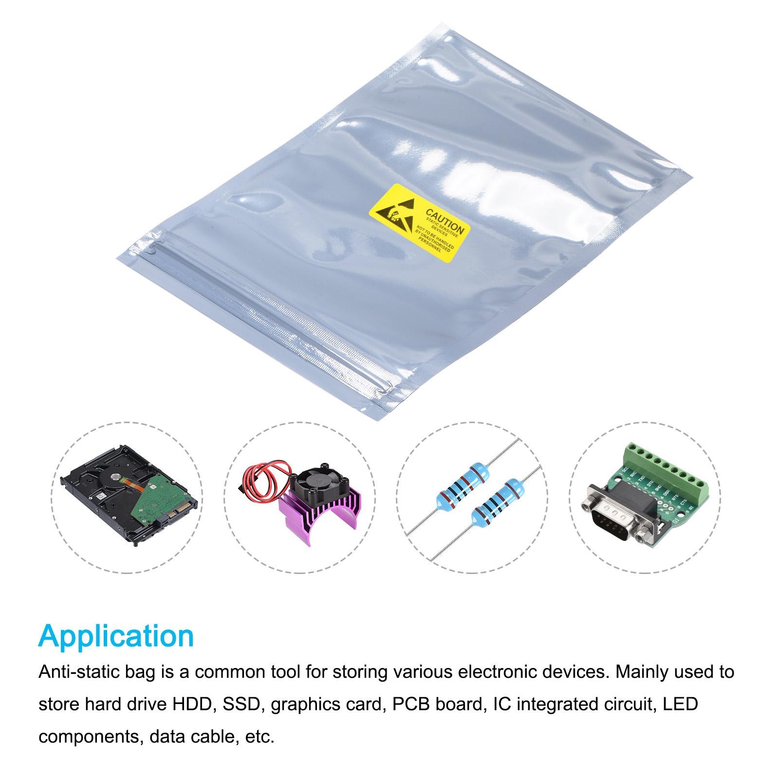 Anti Static Shielding Bags Bag 50pcs 10x15cm for Hard Drive HDD SSD