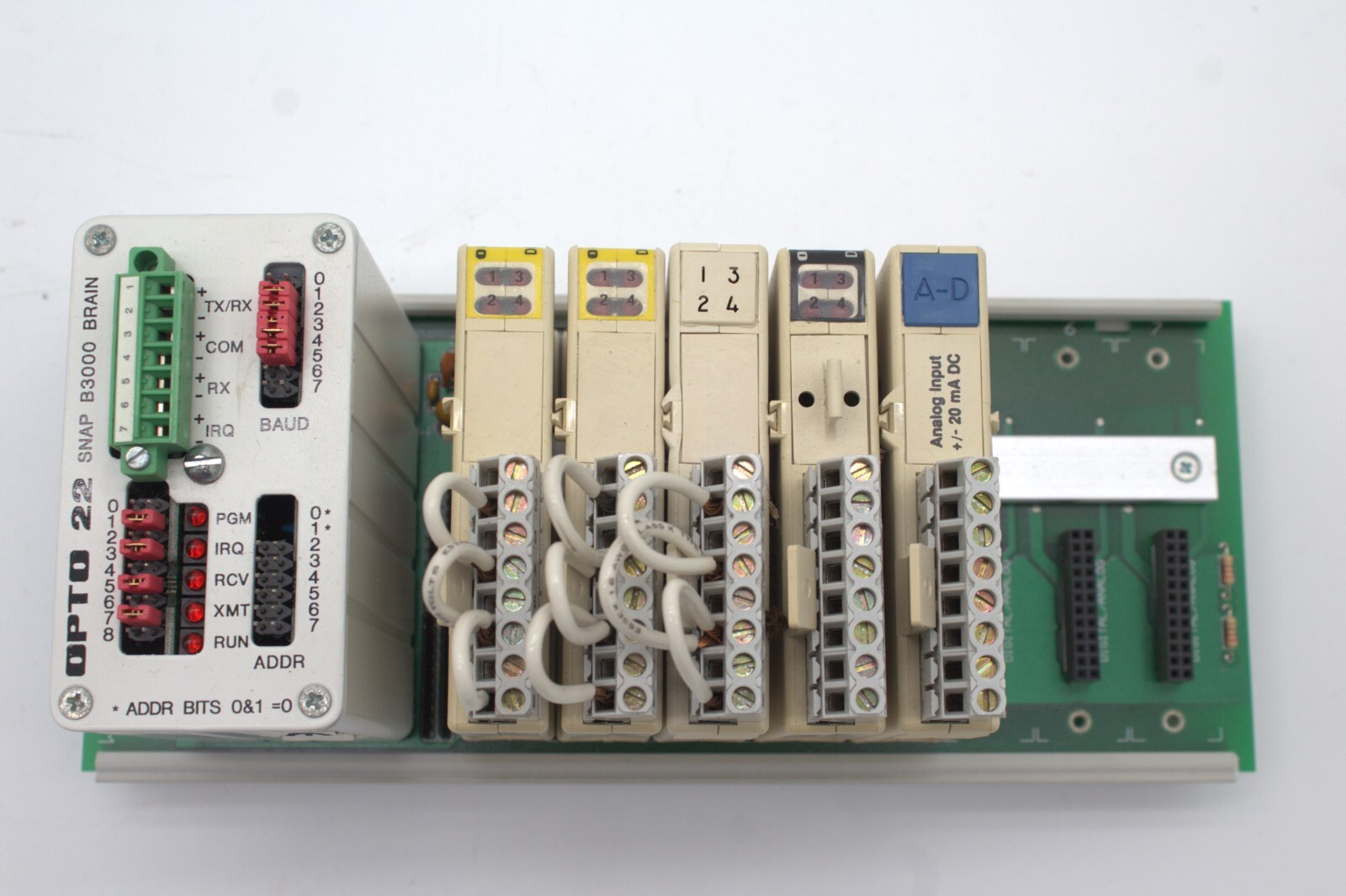 Opto 22 SNAPB8M Rack with B3000 Analog/Digital Brain and Modules