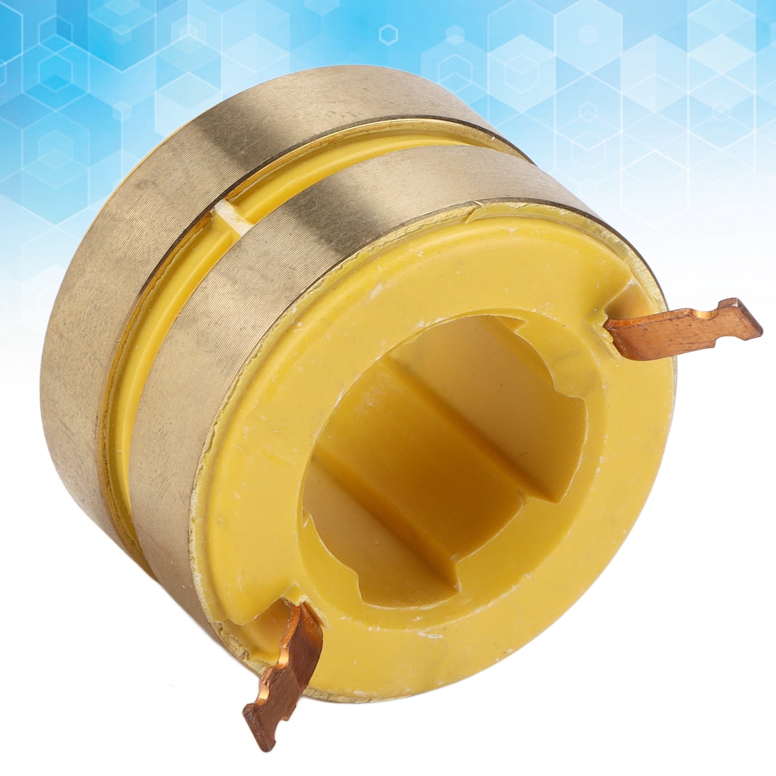 Slip Ring Brass Conductive Collector 2 Way 22mm ID 38mm OD For 168F Generators