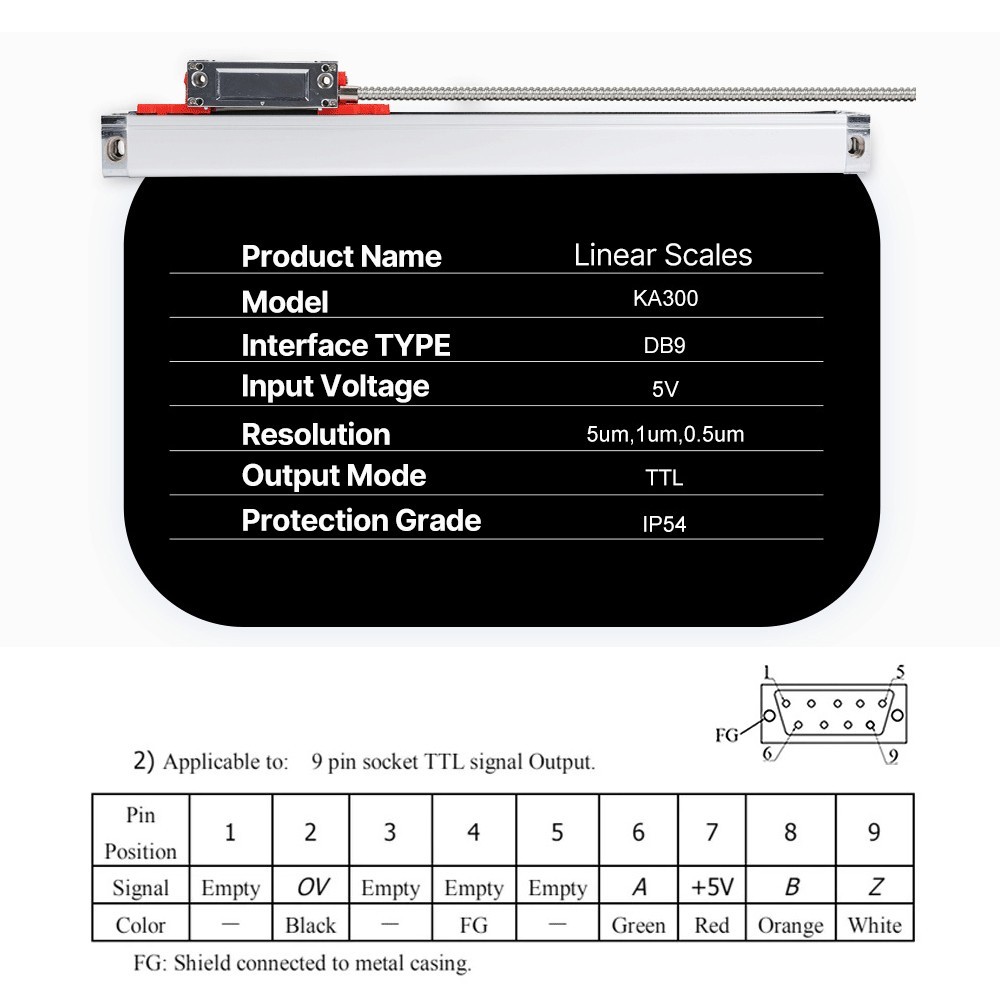 2/3 Axis Digital Readout Linear Scale DRO Display 5um for Bridgeport Mill Lathe