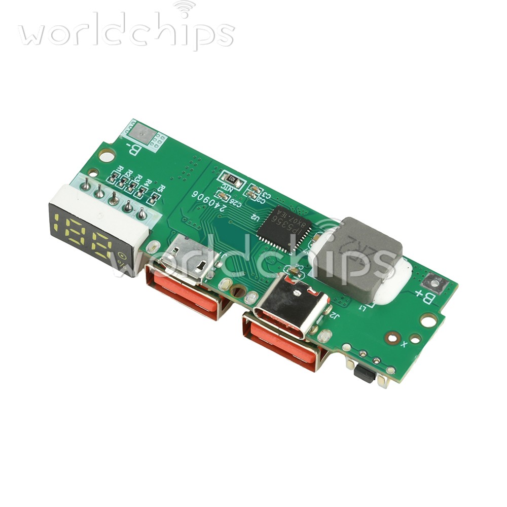 PD/QC 22.5W Fast Charging Module DIY Mobile Power Bank Circuit Board LED Display