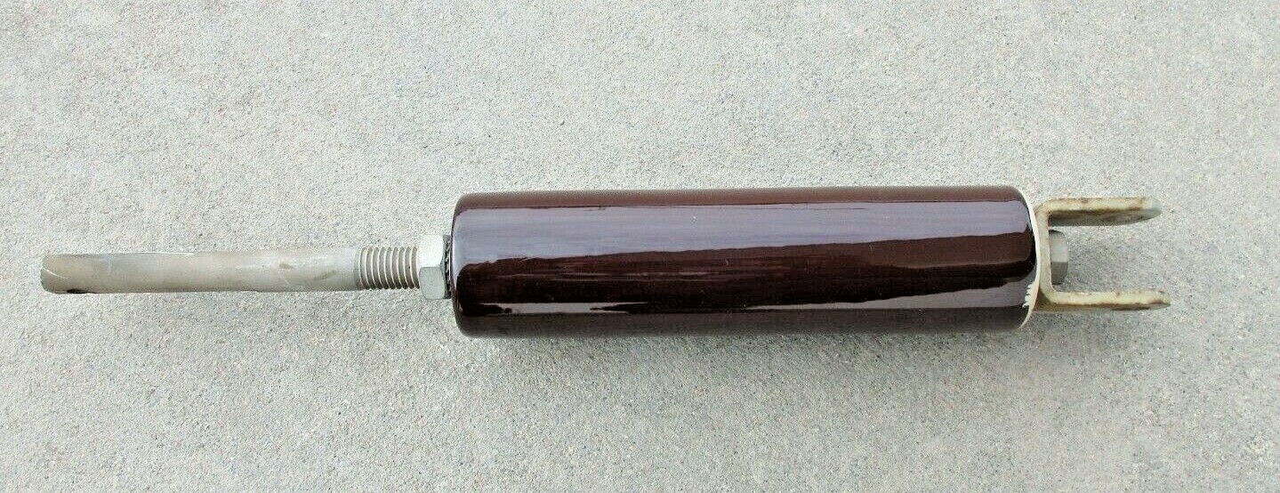 UNKNOWN BRAND ELECTRICAL INSULATOR, 16”X 2” X 2”, CERAMIC, BROWN