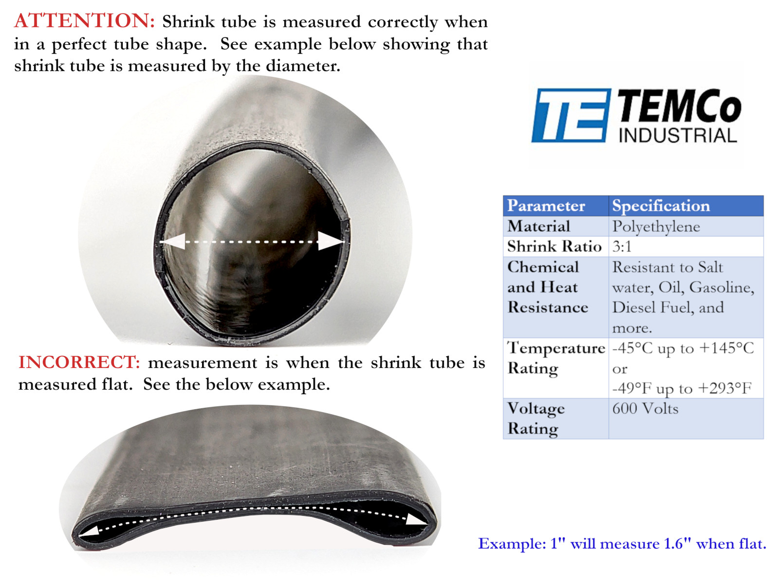 8 Lot TEMCo 3/8″ Marine Heat Shrink Tube 3:1 Adhesive Glue Lined 4 ft BLACK