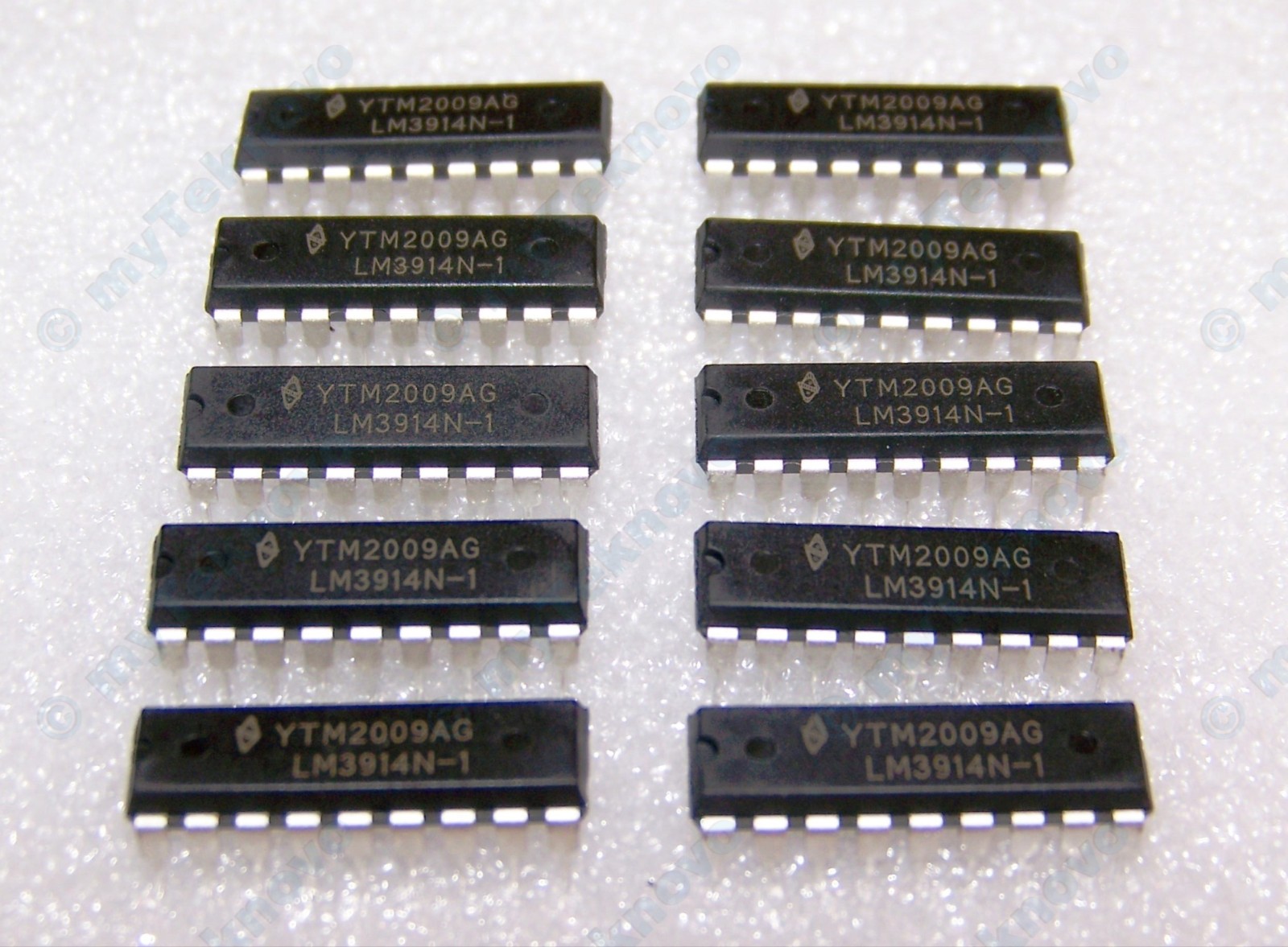 10x LM3914 IC LED Display Bargraph Driver + 100x 5mm LED Assorted Colors – USA