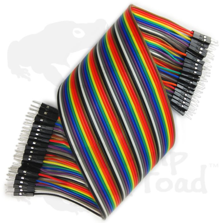 Extra Long 30cm Jumper Wires DuPont Male – Male 40 pcs Ribbon Arduino Electronic