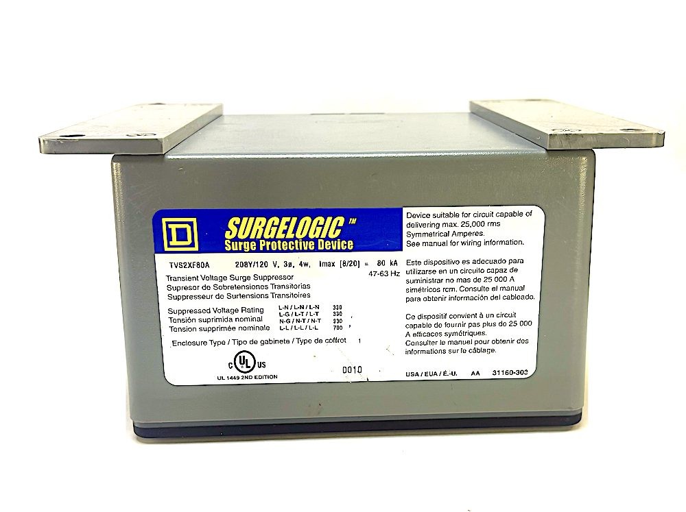 Square D TVS2XF80A 208Y/120Vac Surgelogic Surge Protective Device