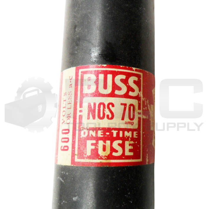 LOT OF 3 BUSSMANN NOS 70 ONE TIME FUSE 70A 600V