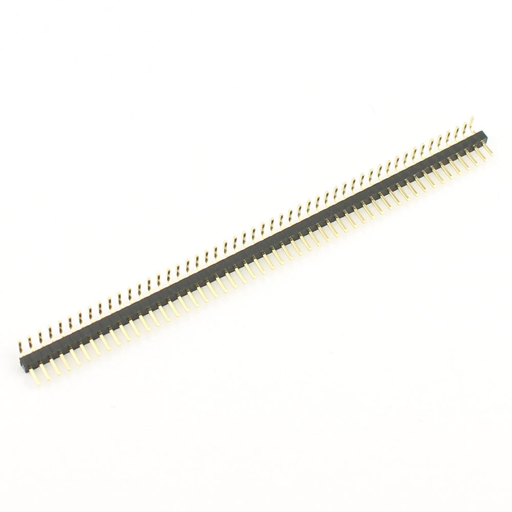 5Pcs Gold Plated 1.0mm Pitch 50 Pin Header Male Connector Single Right Angle