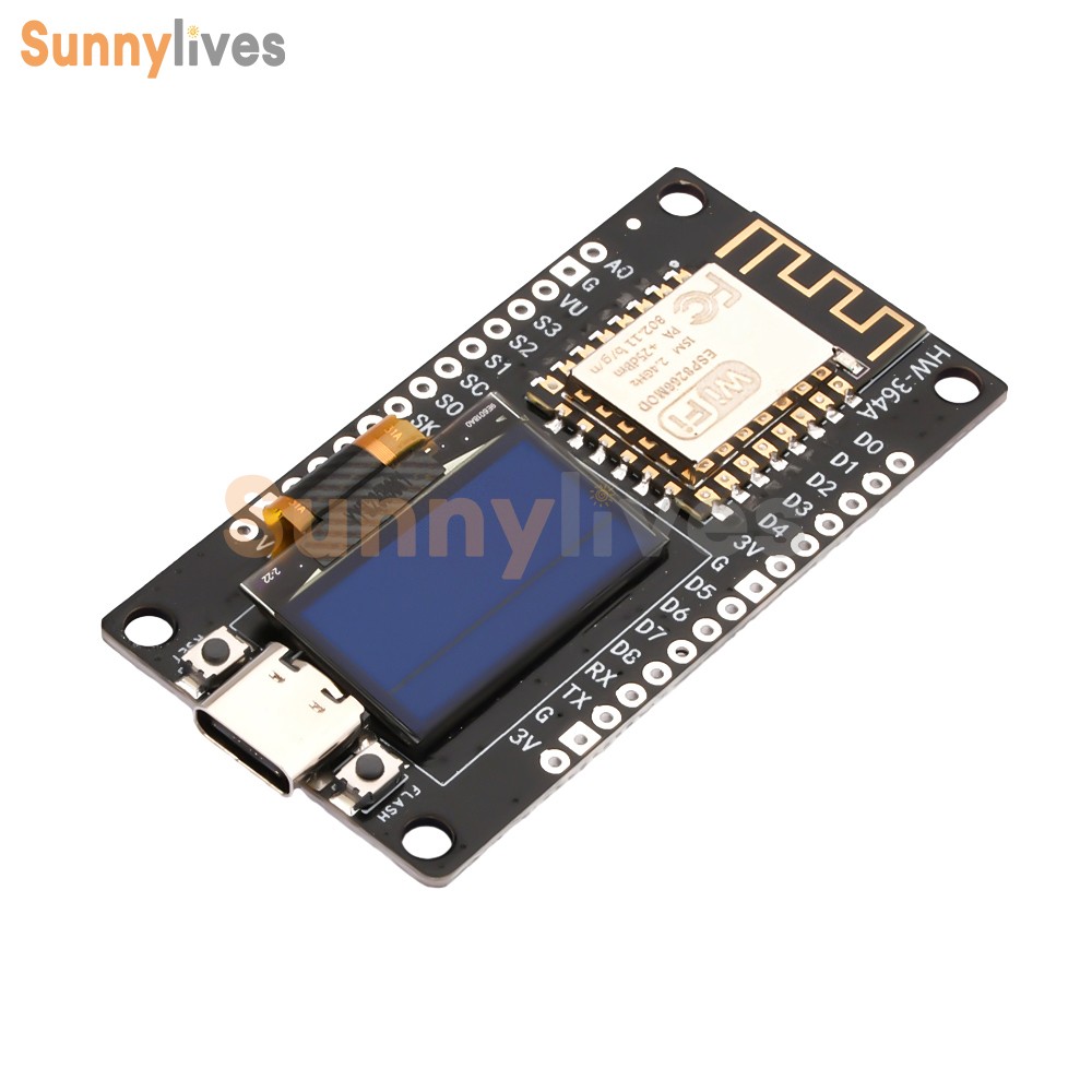 1-10Piece 0.96″ ESP-12F Nodemcu ESP8266 WIFI Development Board Type-C/Micro USB