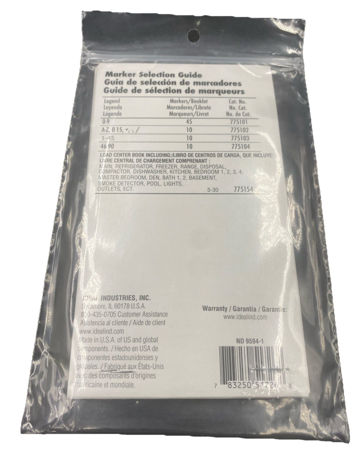 IDEAL Buchanan Wire Marker Booklet 775154-Household Electrical Panel Labels (5)