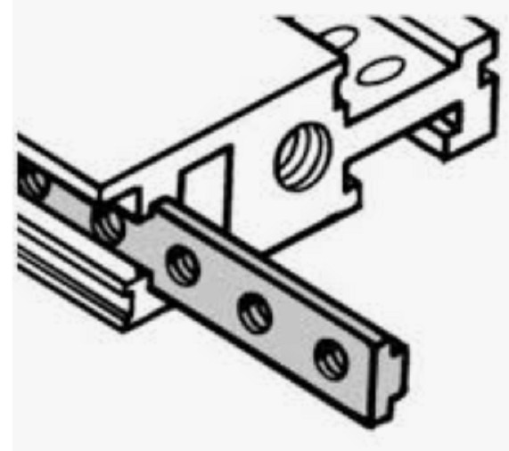 Schroff 30819-636 Threaded Insert Horizontal Rail M2.5 42 Holes 217.9mm Length