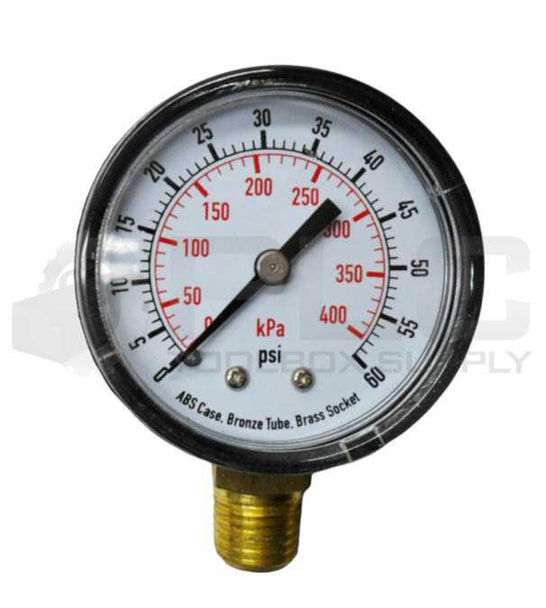 LOT OF 2 NEW GRAINGER 4FLT9 PRESSURE GAUGE 2″ 0-60PSI