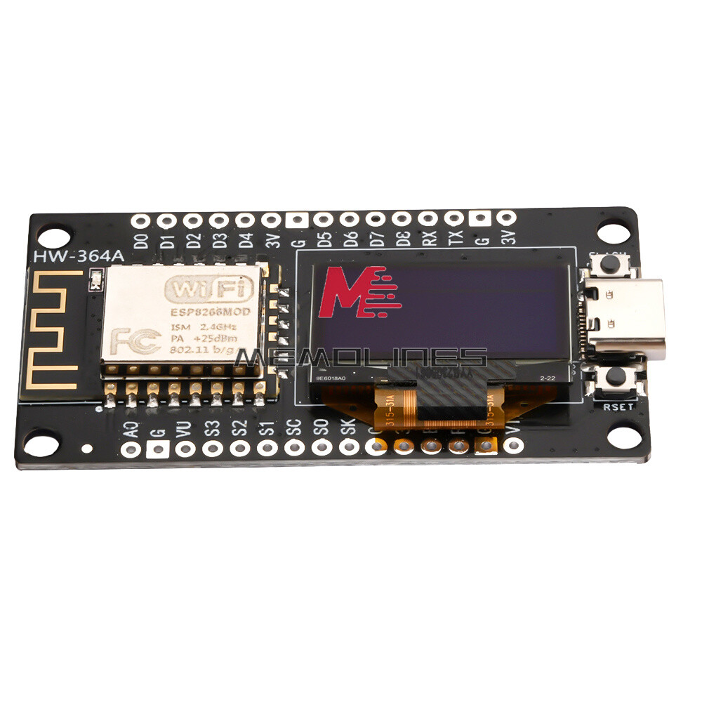 1-10Piece 0.96″ ESP-12F Nodemcu ESP8266 WIFI Development Board Type-C/Micro USB