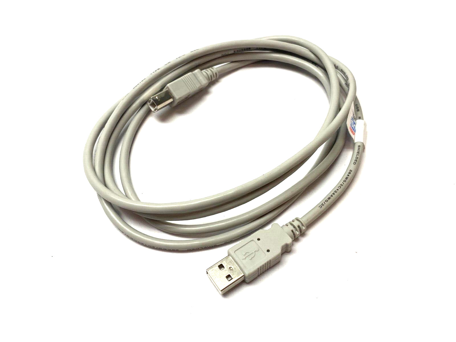 Advantech B+B SmartWorx TID 60000467 USB AM/BM Printer Cable 6′ Length, GRAY