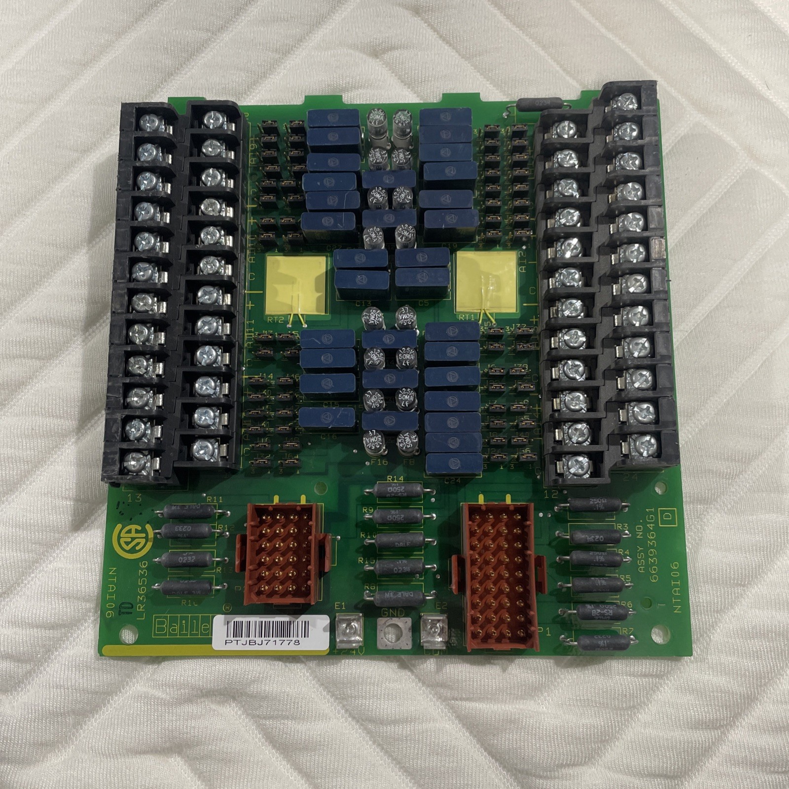 BAILEY CONTROLS CO. UNIVERSAL ANALOG INPUT TERMINATION UNIT, NTAI06, 6639364D1