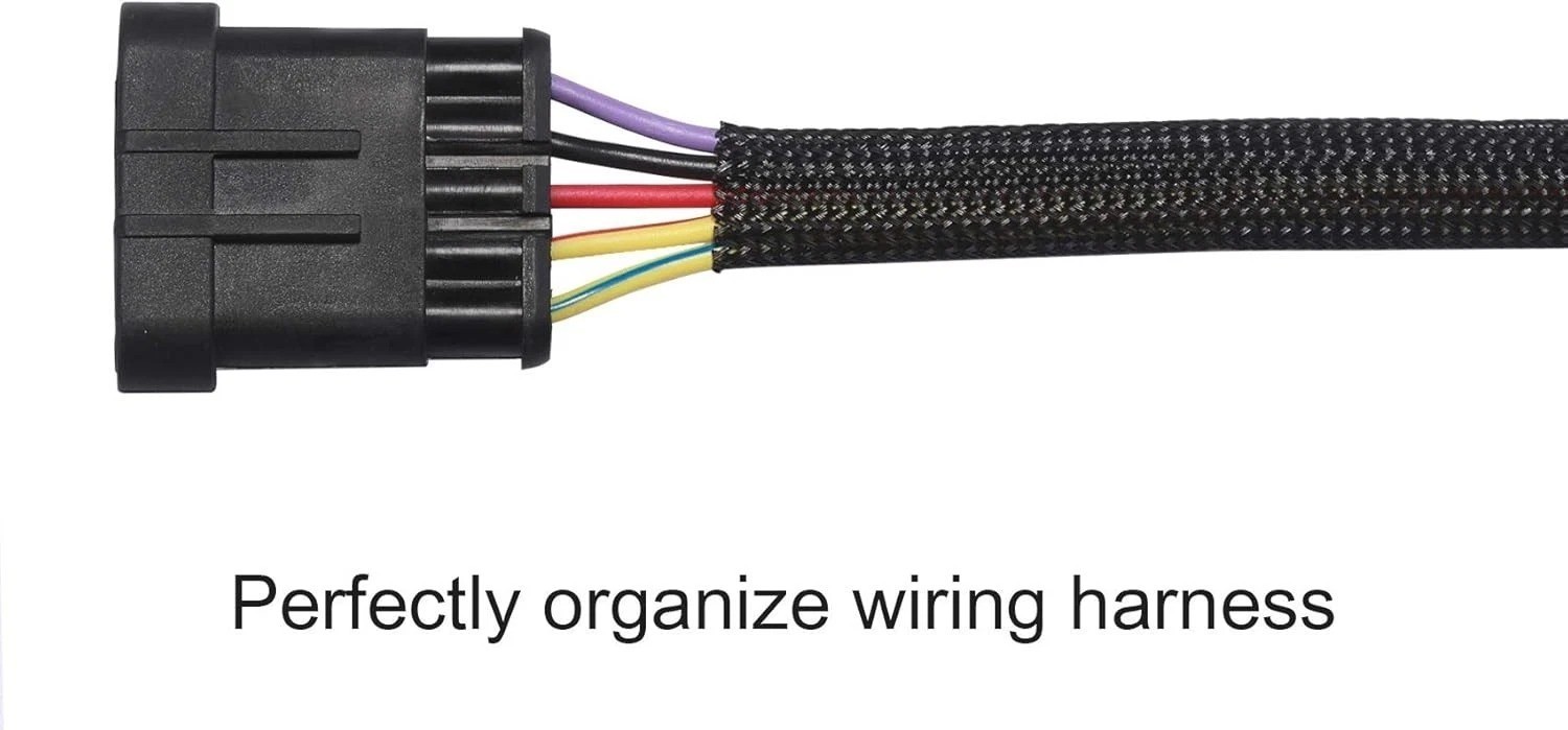 50FT Cord Protector Wire Loom Cable Sleeve Split Tubing Self Wrap Management LOT