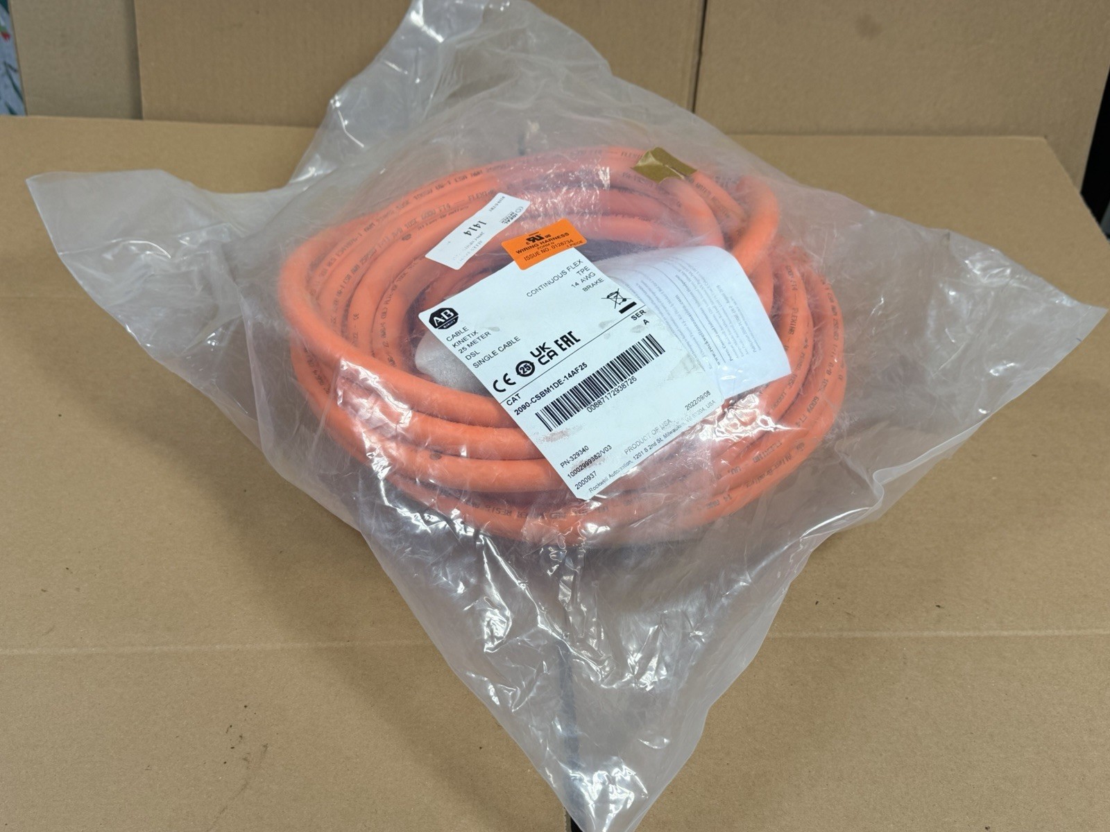 Allen Bradley 2090-CSBM1DE-14AF25 /A Power & Brake Cable 25M FAST SAME DAY SHIP