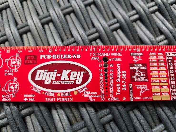 Digi-Key Red PCB Ruler ND 12 Inch Ruler