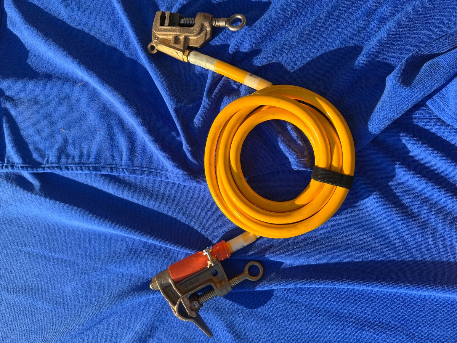 Heavy Duty Lineman Single Grounding Ground Set (2) Clamps, 12 Ft 2/0 Wire