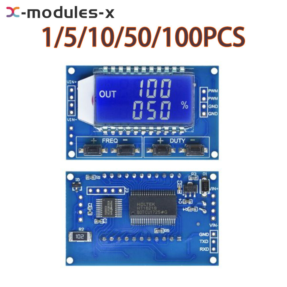 1-100PCS LCD PWM Pulse Frequency Duty Cycle Square Wave Signal Generator Module