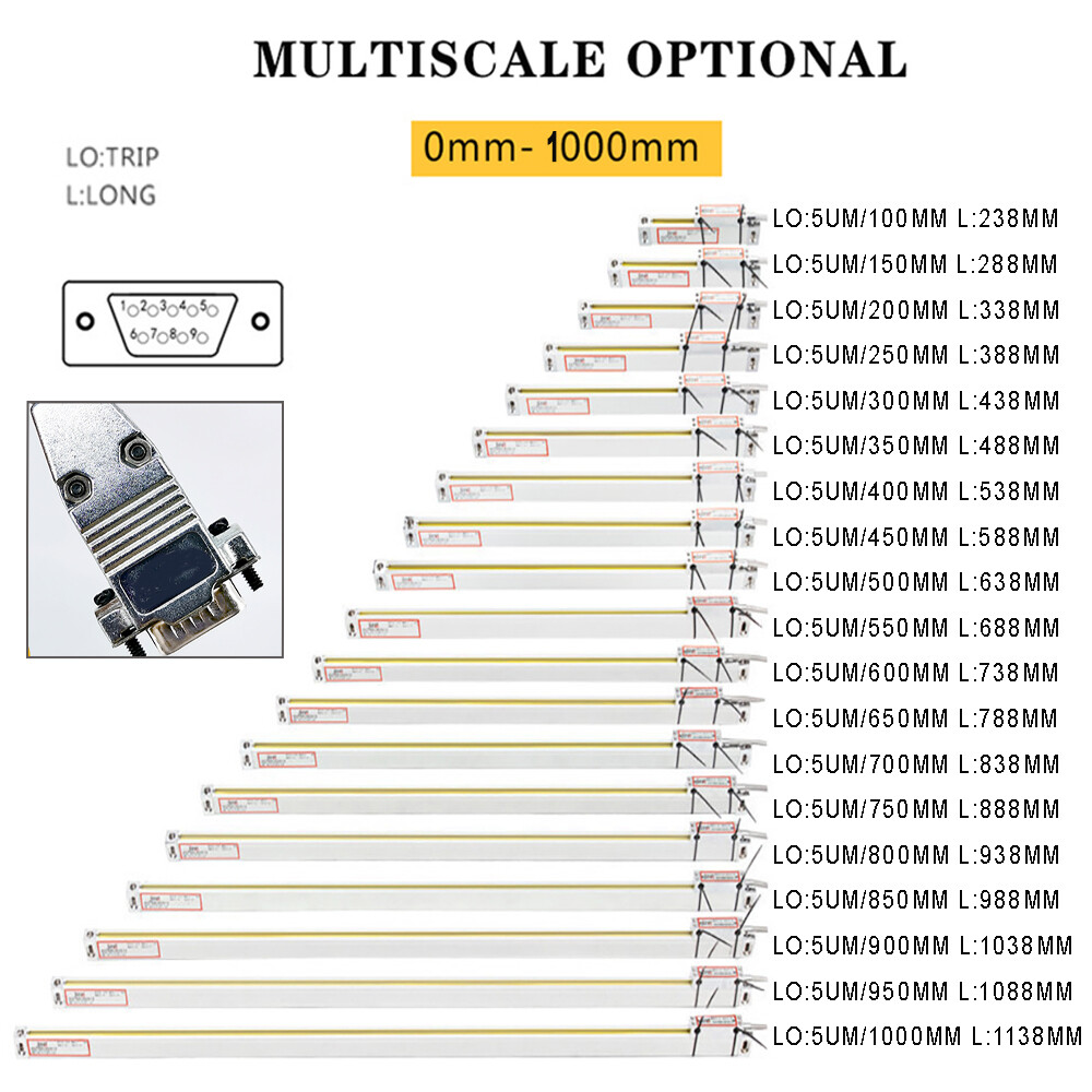 Linear Sensor Scale 2Axis/3Axis Digital Readout DRO Display for Mill Lathe EDM
