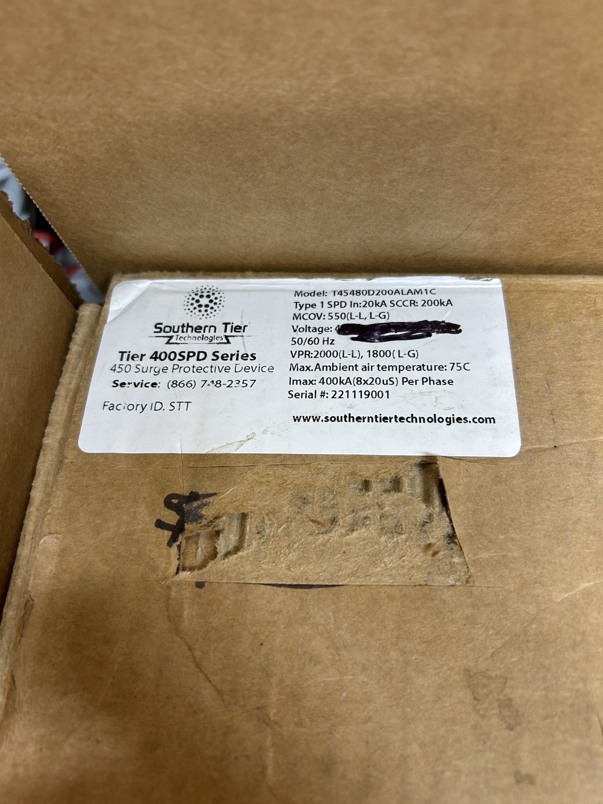 NEW IN BOX Southern Tier Technologies Tier 400SPD SERIES Surge Protective Device