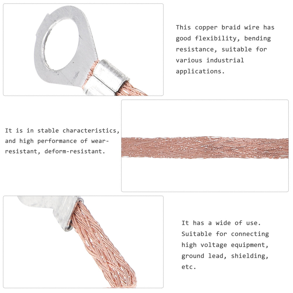 100pcs Braided Copper Ground Strap Ground Straps Automotive Ground Strap .