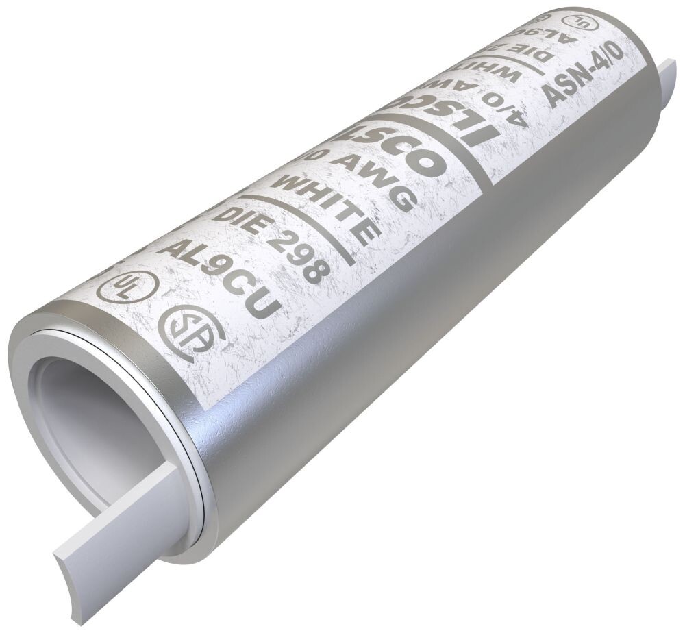 Ilsco ASN-4/0, 4/0 AWG Copper, White, Aluminum, Standard Compression Sleeve, 1pc