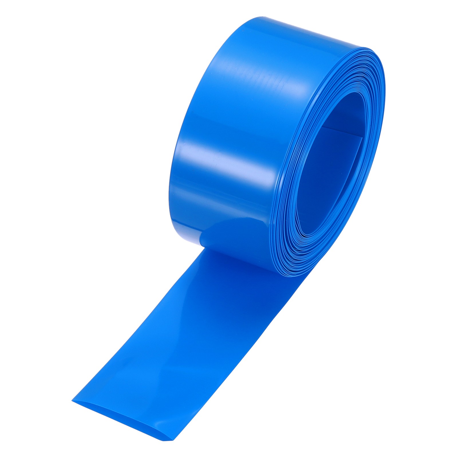 Battery Wrap 32mm Flat 26 ft PVC Heat Shrink Tube Wraps Blue