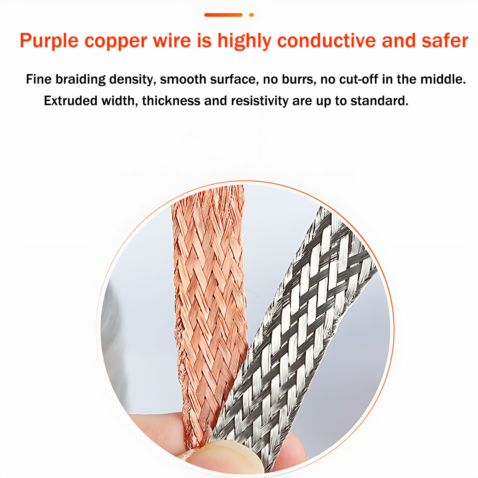 Flat Pure Copper/Tin plated Braid Cable Copper Braid Wire Ground Lead 2.5-120mm²