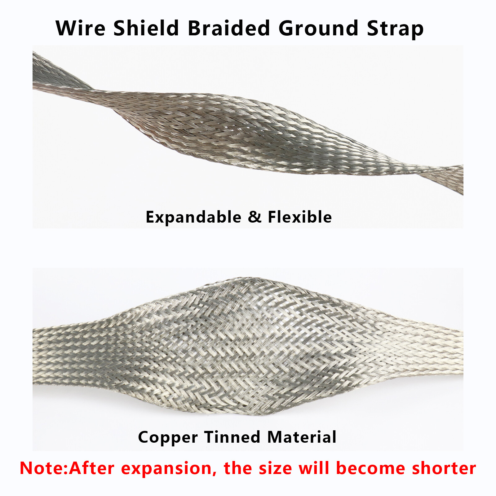 EMI RFI ESD Shielding Wire Sheathing Cable Sleeve Metal Mesh 19’&50′ Length Lot