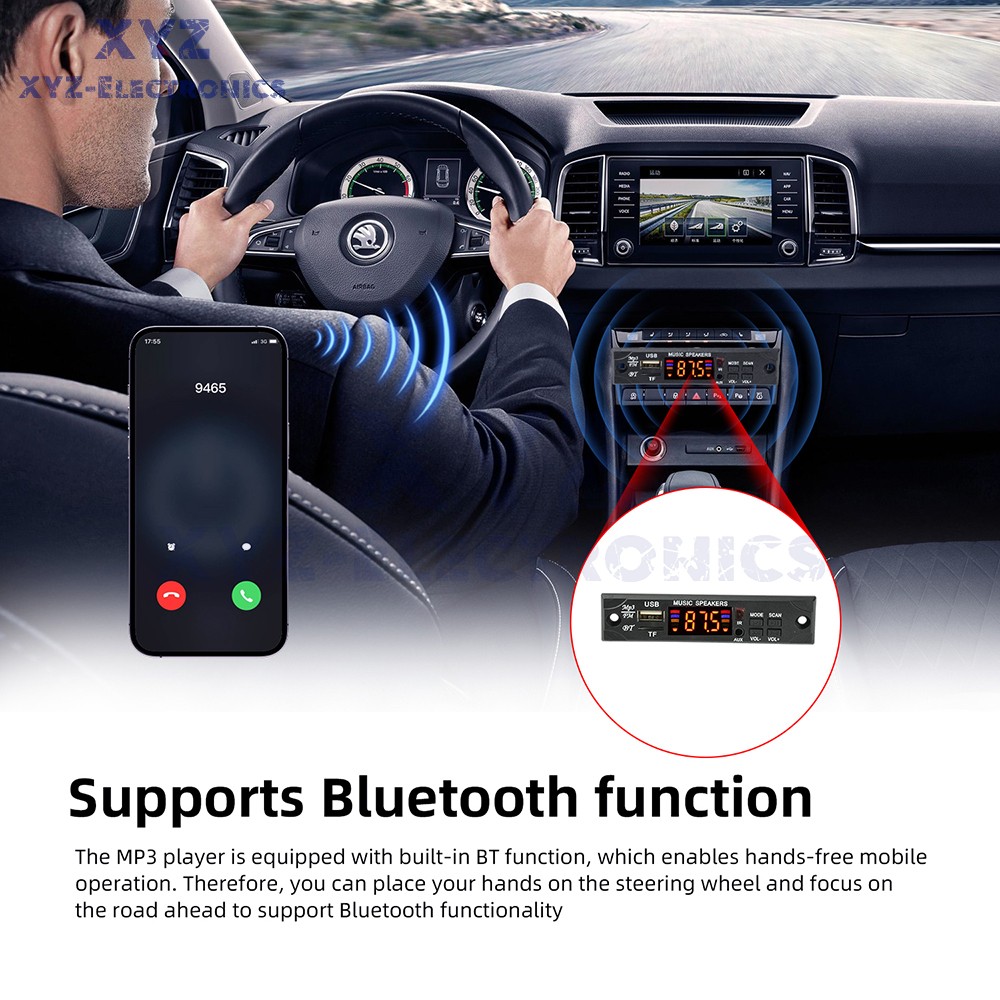 DC12V Bluetooth MP3 Lossless Decoding Board USB Playback Audio Decoder W/ Remote