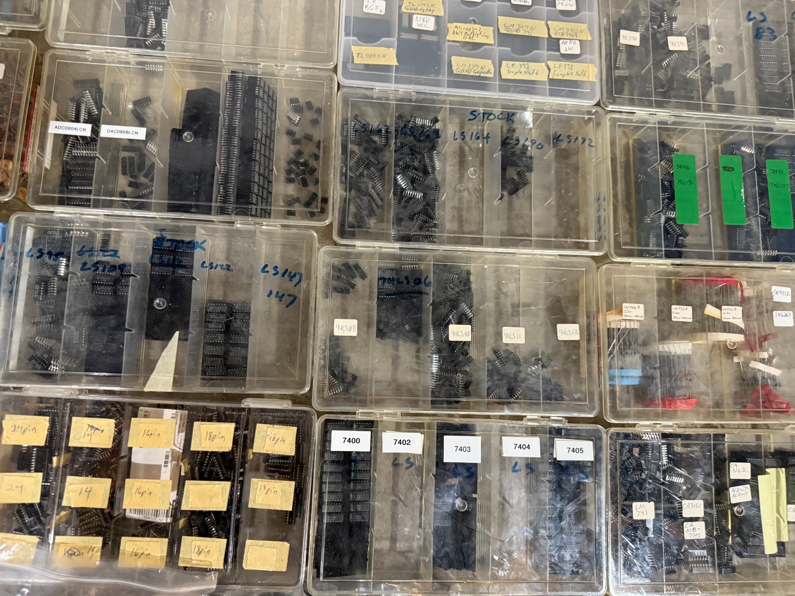 Lot of Assorted Electrical Components Parts Capacitors Transistors Resistors