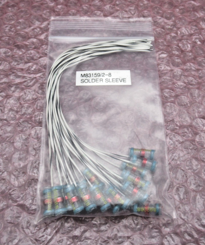 Lot of 20 Raychem M83519/2-8 Solder Sleeves & Shield Tubing S-SLEEVE, 22AWG NEW