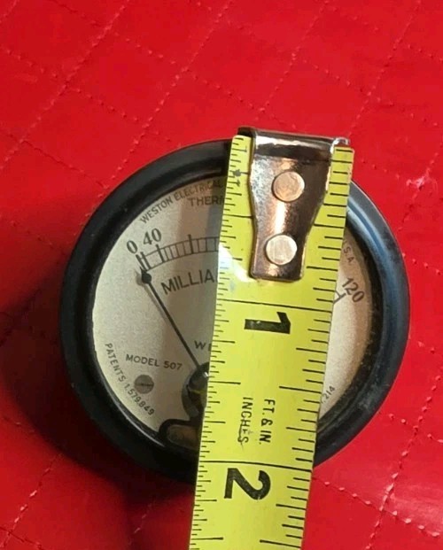 Weston electrical USA Thermocouple Milliamperes R.F. Model 507