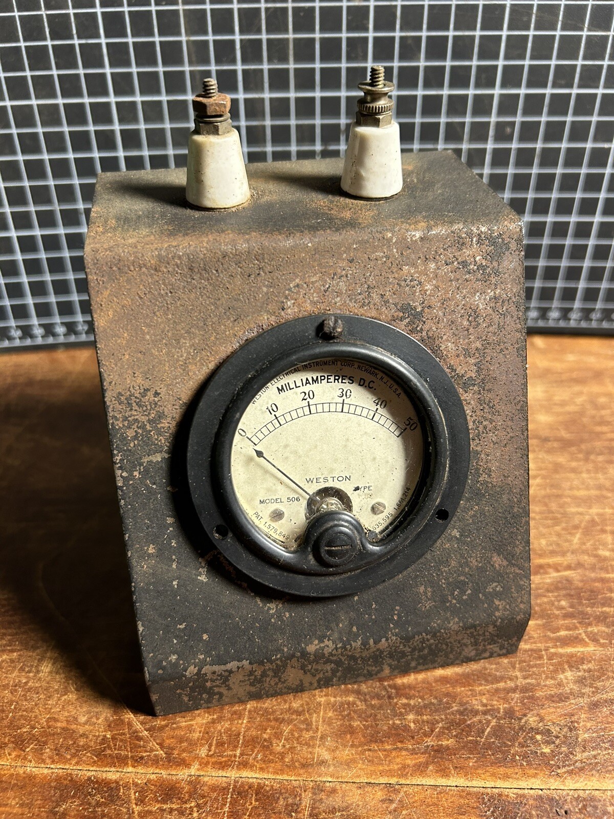 Vintage Weston Model 506 Meter 0-50 Milliamperes DC Untested Electrical Gauge