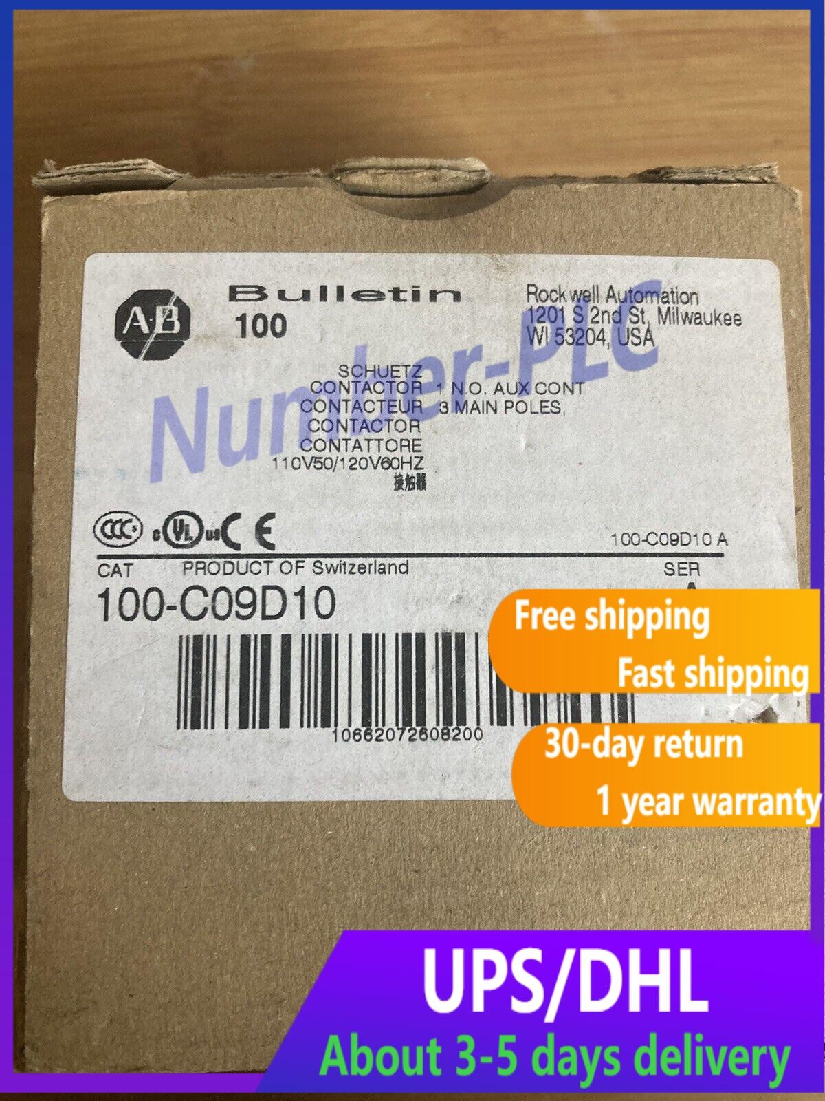 ALLEN-BRADLEY 100-C09D10 IEC CONTACTOR 9 AMP 120VAC NEW IN BOX
