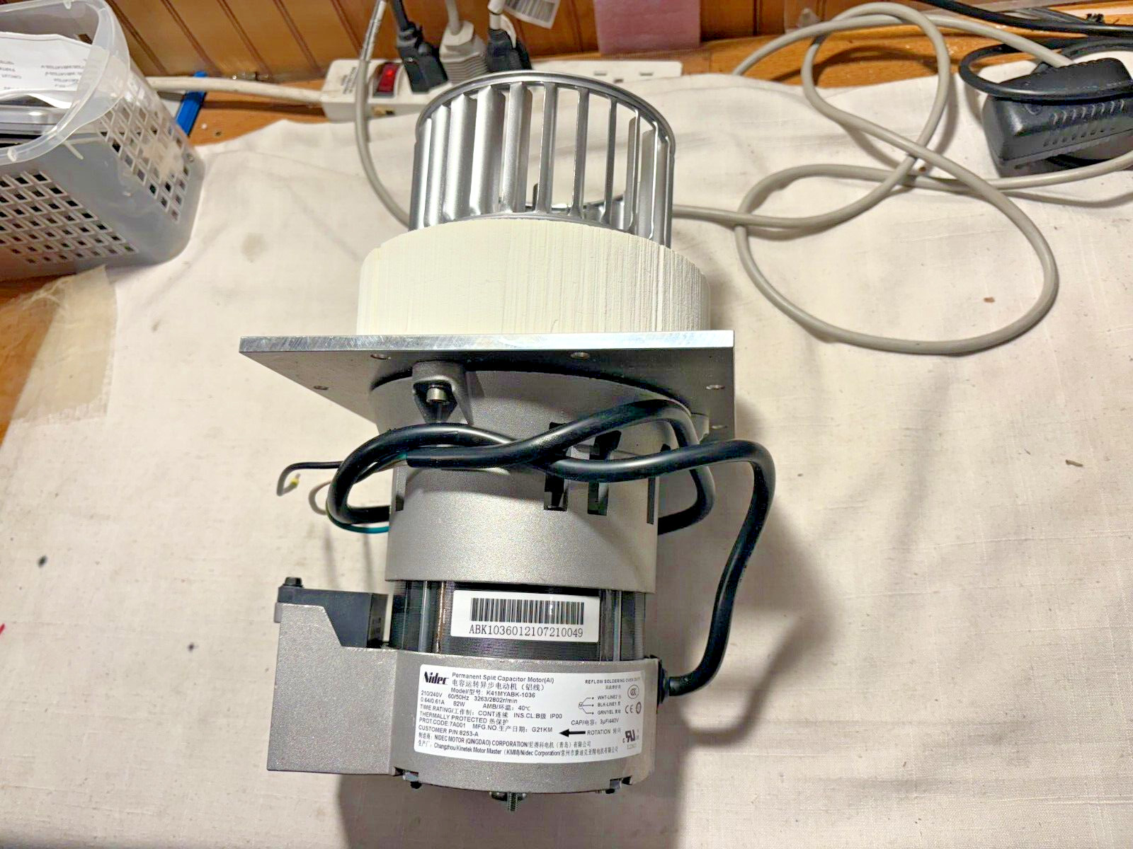 Nidec K41MYABK-1036 Permanent Split Capacitor Motor A1 For Reflow Soldering Oven