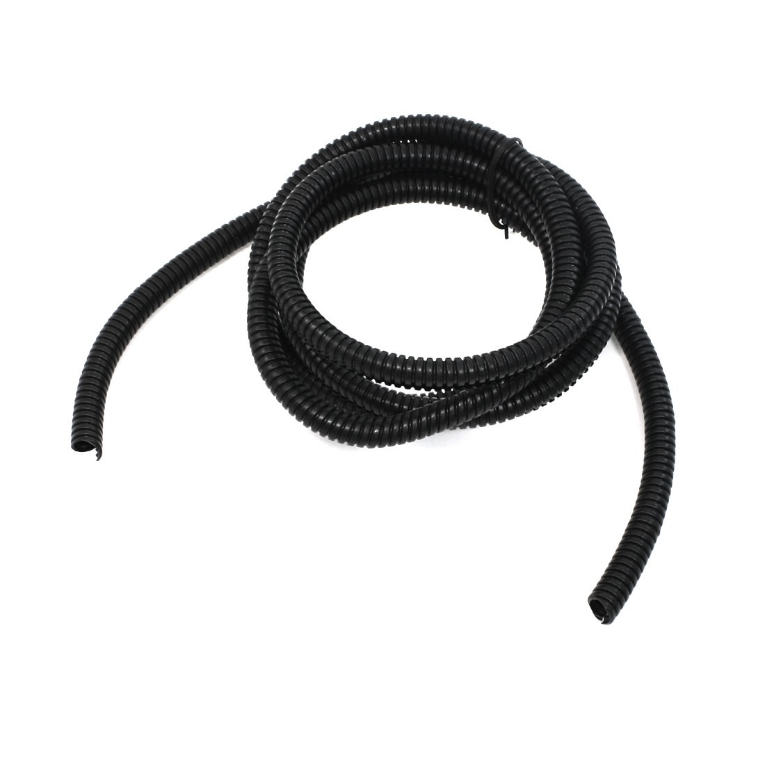 2 M 10×13 mm Plastic Split Corrugated Conduit Tube for Garden,Office Black