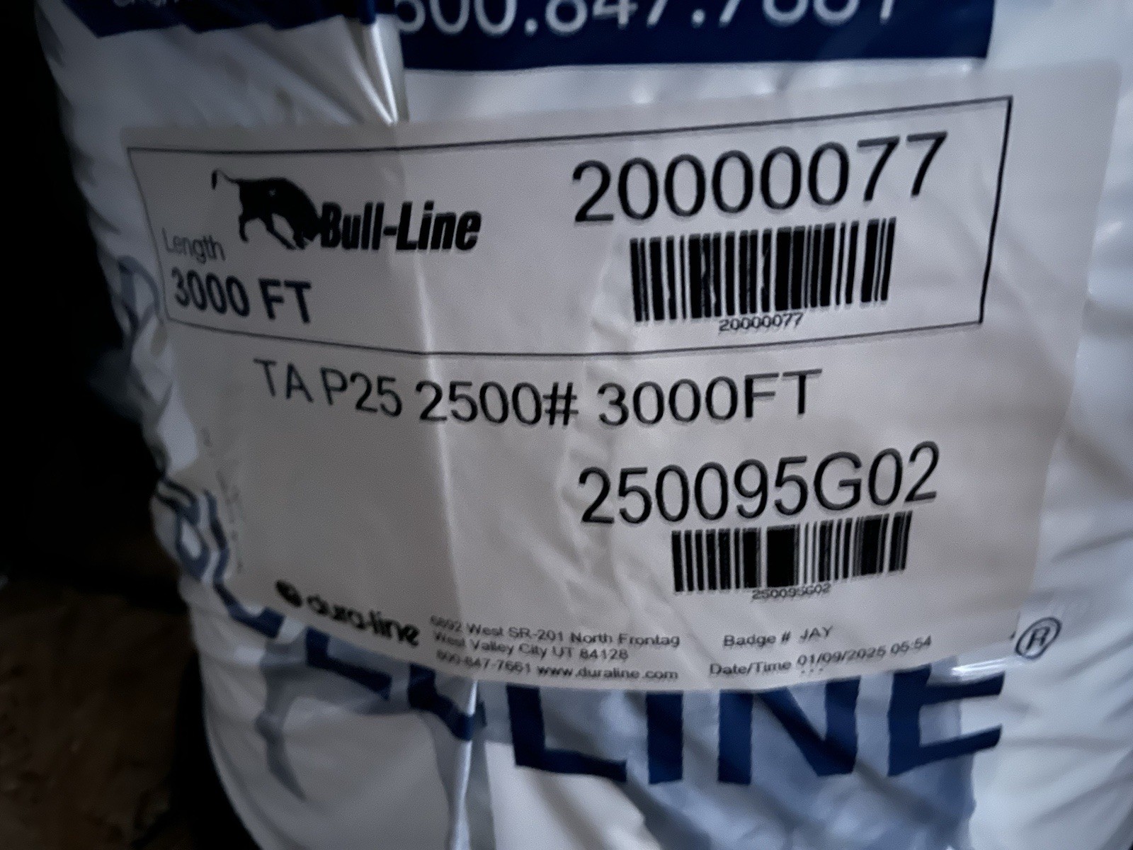 Dura.Line . 3000 Feet P2 25. pull line