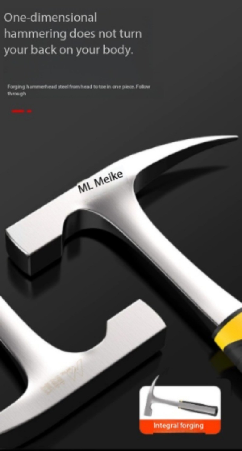 Pointed and Flat-Head Rock-Breaking Hammers for Climbing, Quarrying, and Mining