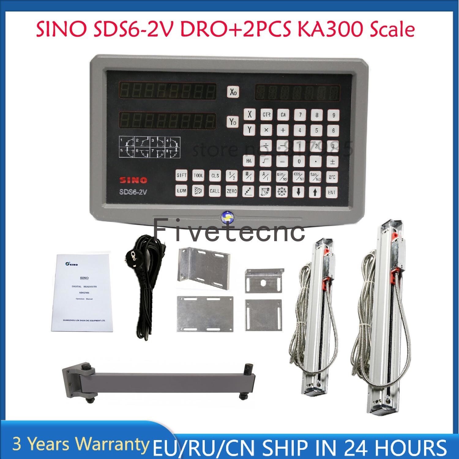 SINO DRO 3 Axes 2 Axis Digital Readout and KA300 Linear Scale Optical Encoder