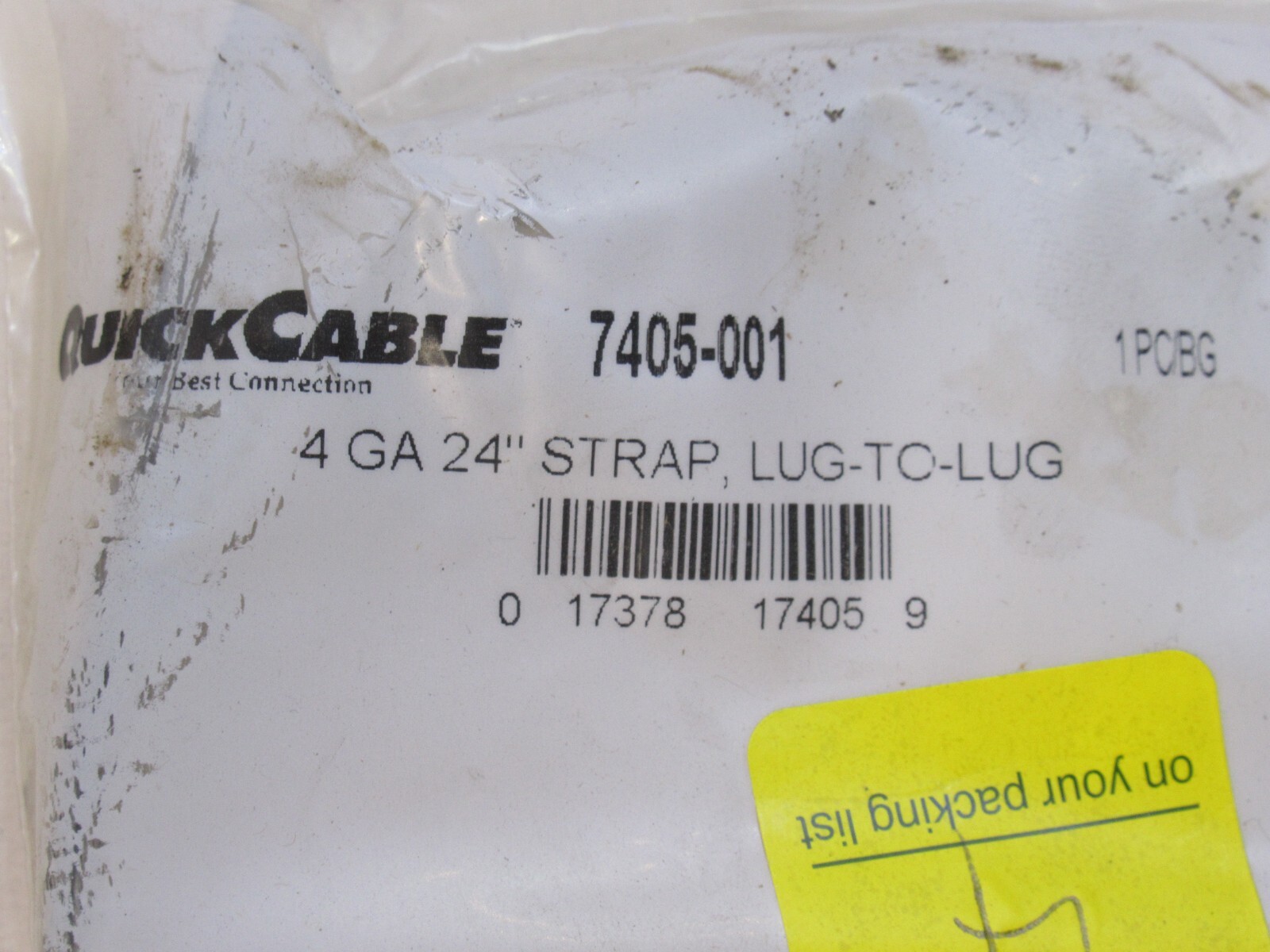 (NEW – Lot of 2) QUICK CABLE 7405-001 4 GA 24″ Strap Lug-To-Lug