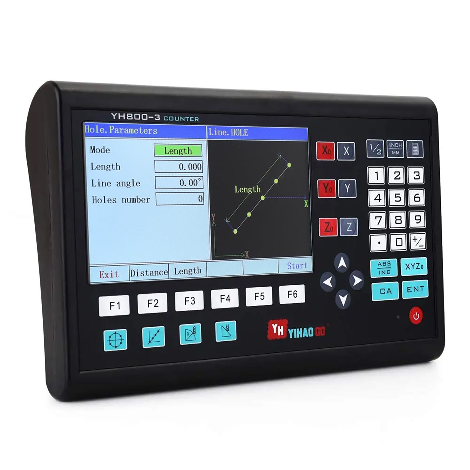 LCD Digital Readout DRO Linear Kit Glass Scales Encodor for 9×42 Bridgeport Mill