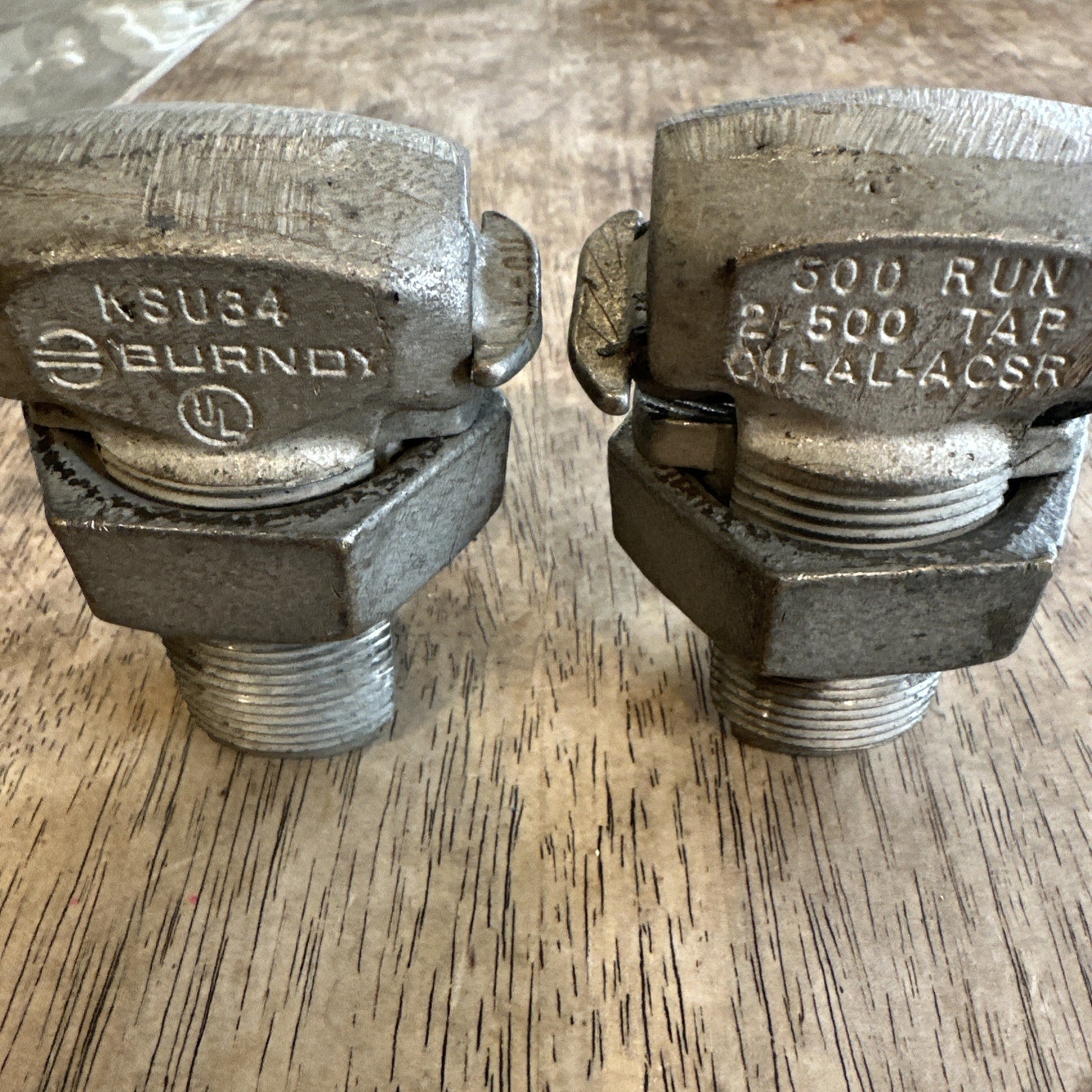 2 BURNDY KS34 500 Run 2-500 Tap Cu-al-acsr