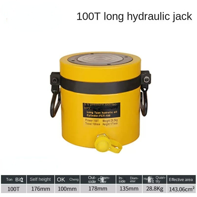 100T Hydraulic Jack 100mm Stroke Hydraulic Jack Cylinder FCY-100 Large Tonnage